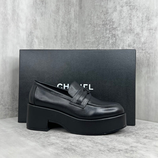 Chanel Leather Loafers "Black"