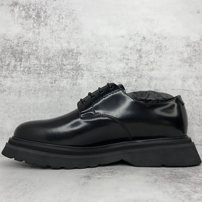 Prada Leather Derby Shoes "Black"