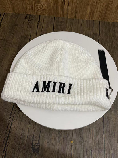 Amiri Wool Beanie "White-Black"