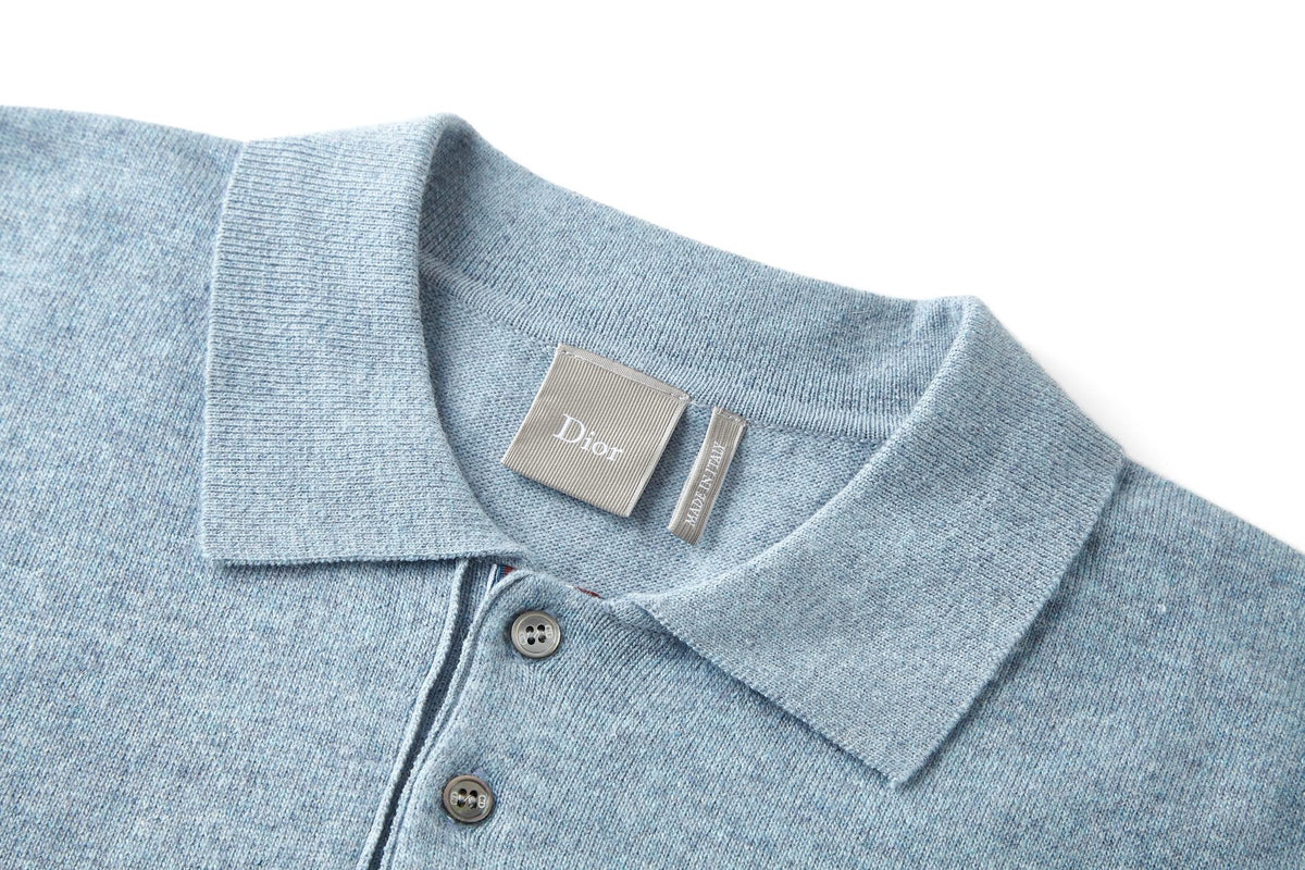 Dior Polo Shirt with Dior Embroidery "Blue"