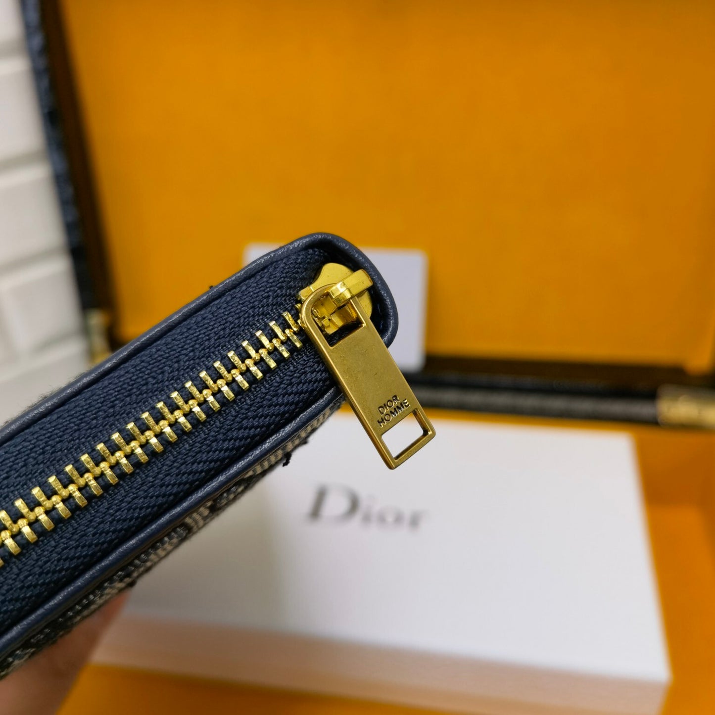 Dior 30 Montaigne Voyageur Long Wallet Blue Dior Oblique Jacquard