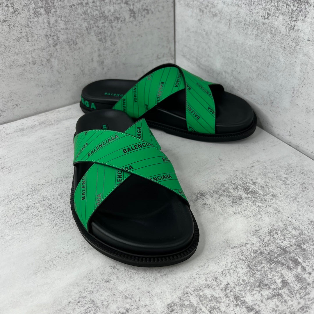 Balenciaga Slides "Black-Green"