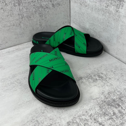 Balenciaga Slides "Black-Green"
