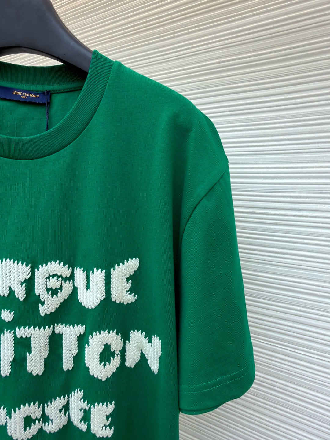 Louis Vuitton Embroidered Signature Short-Sleeved T-Shirt "Vibrant Green"