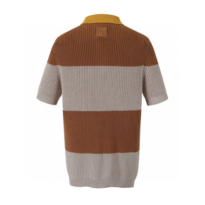 Fendi Cotton Knit Polo T-Shirt "Multicolour"