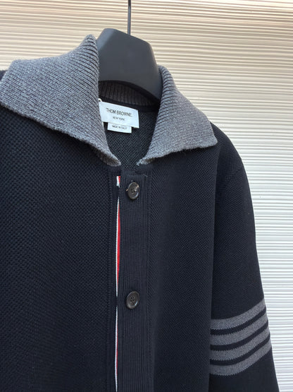 Thom Browne Merino Wool 4-Bar Work Jacket "Black"