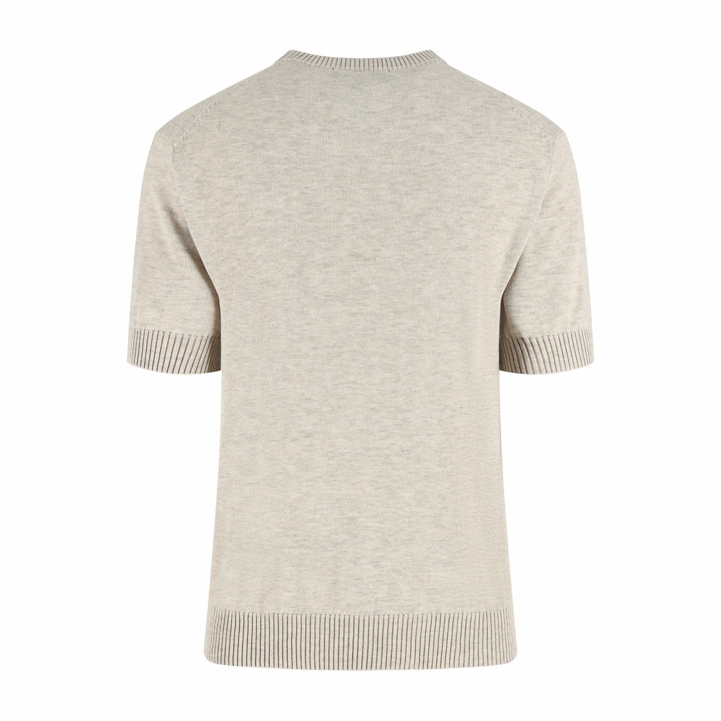 Loro Piana Treccia Cashmere Short-Sleeve Sweater T-Shirt "Beige"