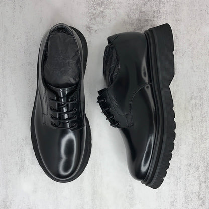 Prada Leather Derby Shoes "Black"