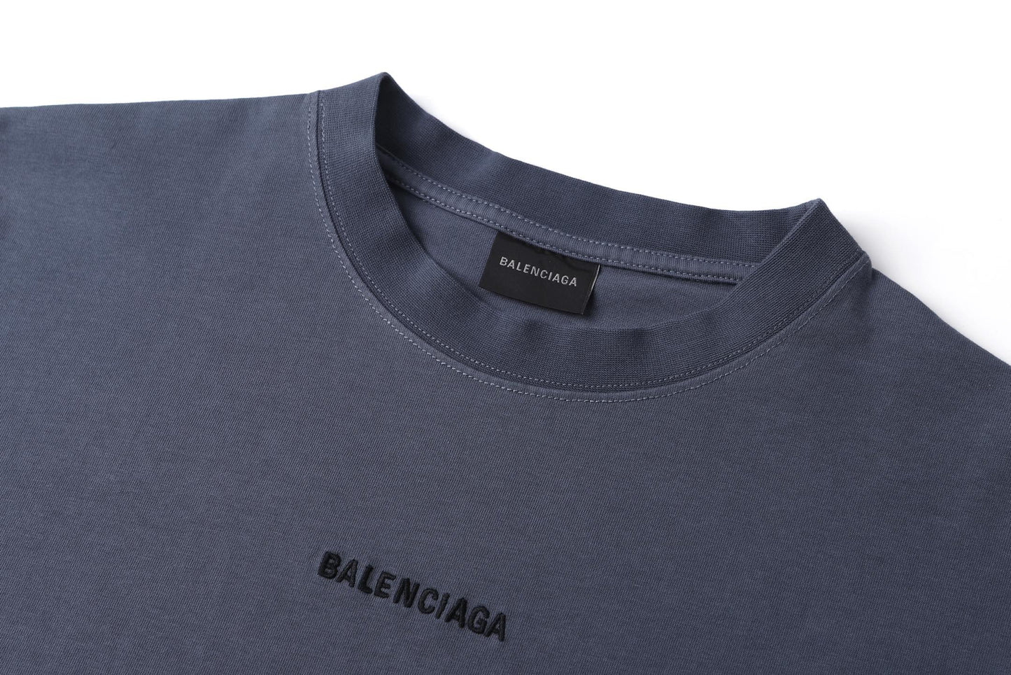 Balenciaga Back T-Shirt "Faded Dark Blue-Black"