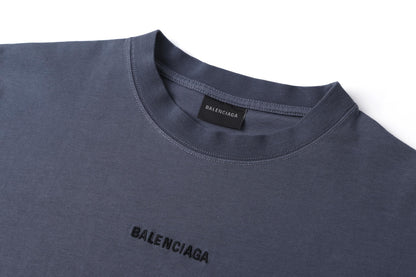 Balenciaga Back T-Shirt "Faded Dark Blue-Black"