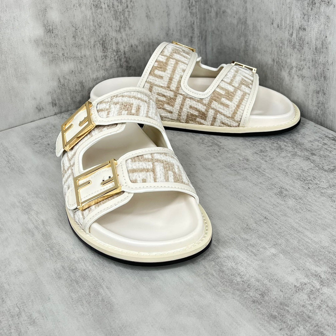 Fendi Sandals "White-Beige"