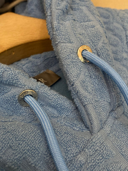 Dior Oblique Hooded Sweatshirt "Sky Blue Cotton Fleece"