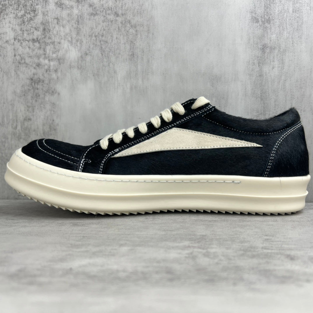 Rick Owens DRKSHDW Low "Black Fur"