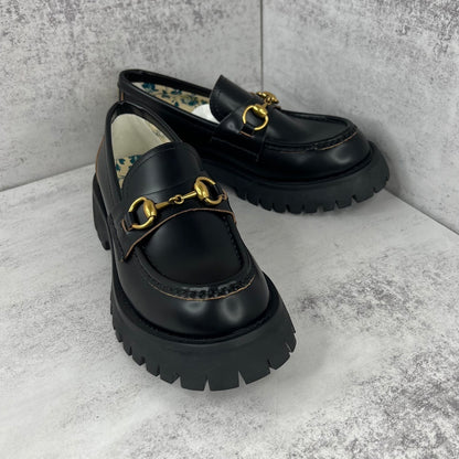 Gucci Lug Horsebit Platform Loafer