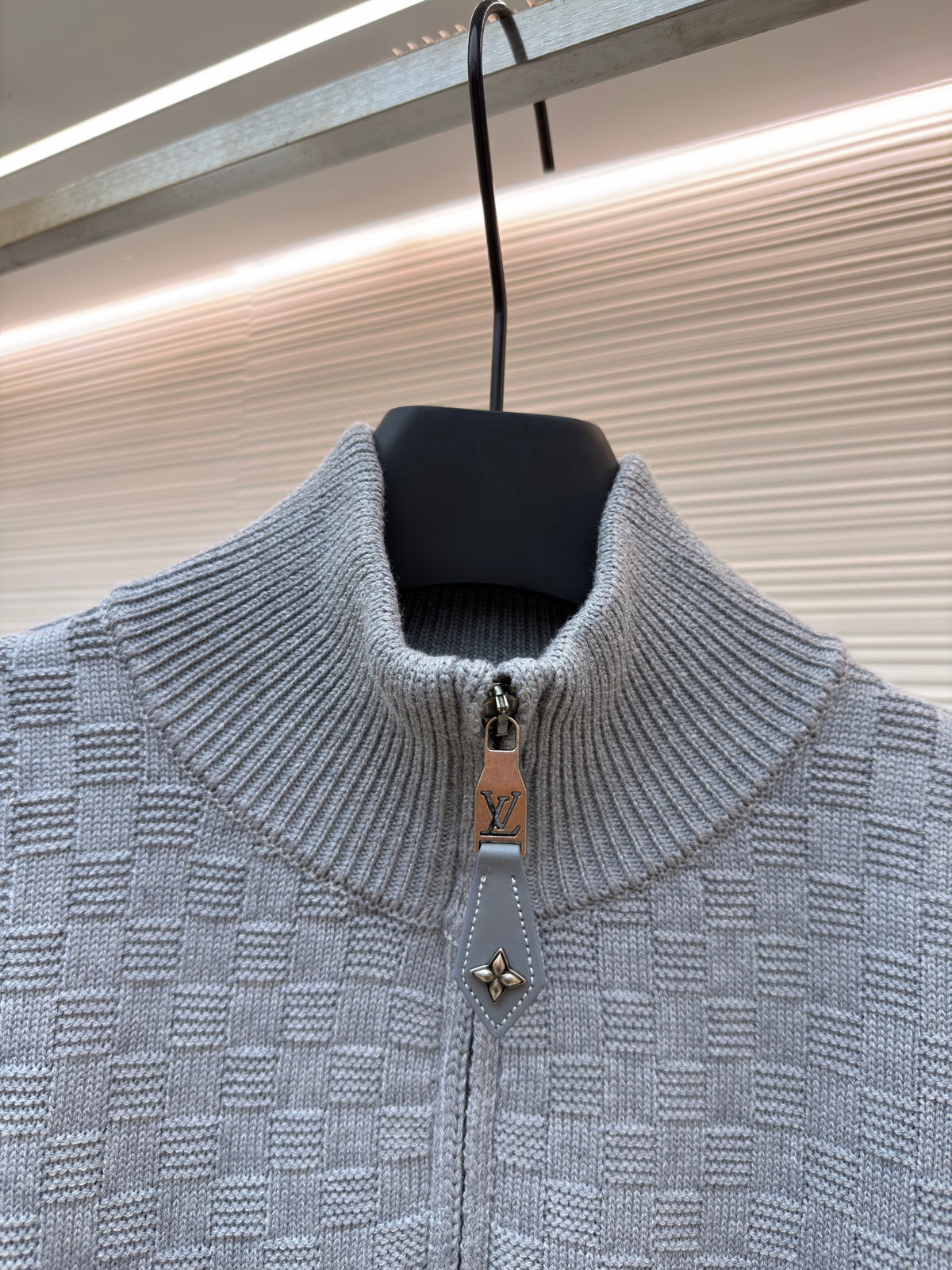 Louis Vuitton Cashmere-Wool Blend Half-Zip Pullover "Gray"