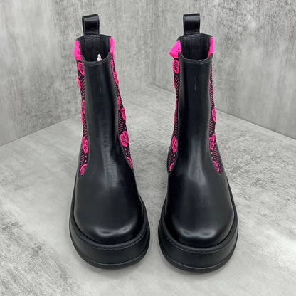 Gucci Leather Chelsea Boots "Pink"