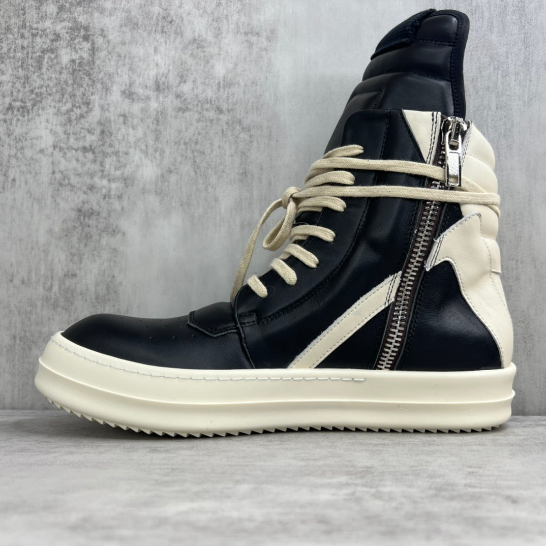 Rick Owens Geobasket Lace-High "Black-White"