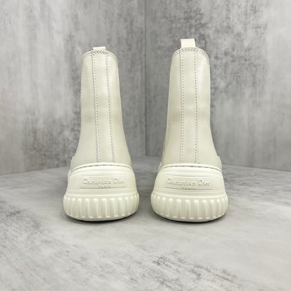 Dior D-Racer Chelsea Ankle Boots "White"