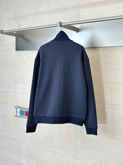 Gucci GG Technical Jersey Zip Jacket "Navy Blue"