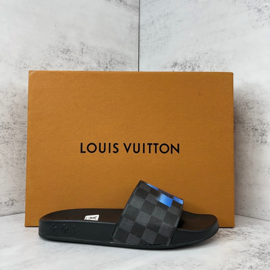 Louis Vuitton Slides "Black-Blue"