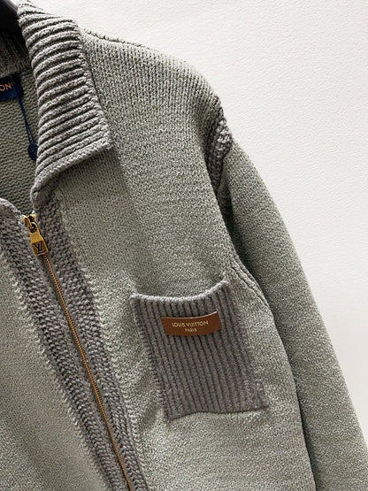 Louis Vuitton Zippered Textured Overshirt "Cameo Green"
