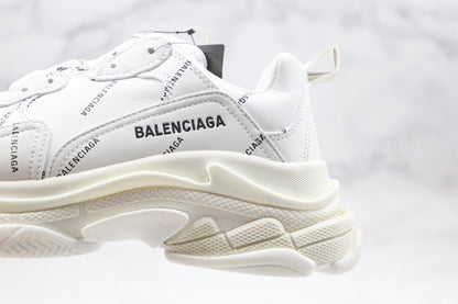 Balenciaga Triple S "White-All Over Logo"
