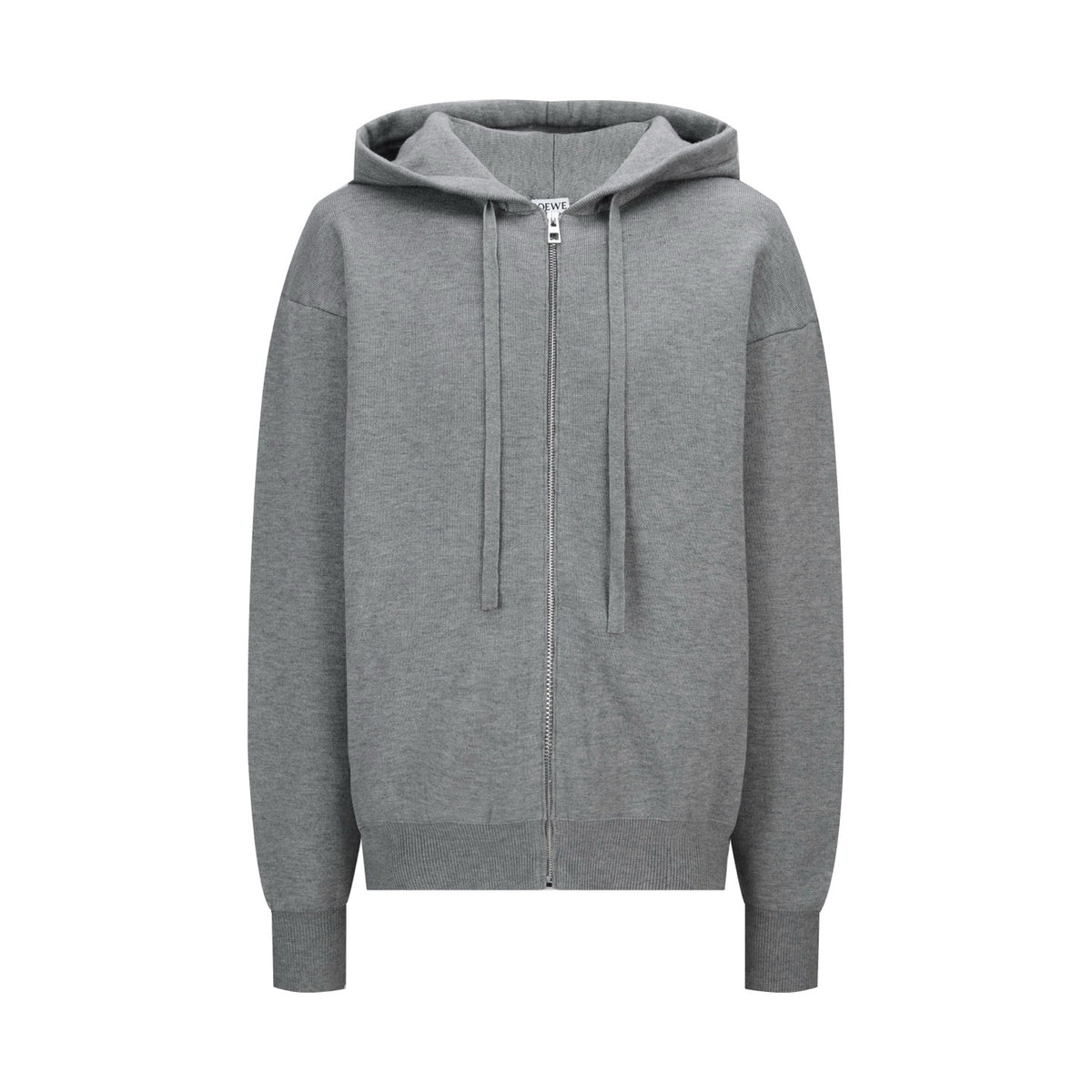 Loewe Anagram Zip-up Cotton Hoodie "Grey"