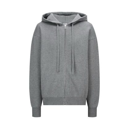 Loewe Anagram Zip-up Cotton Hoodie "Grey"