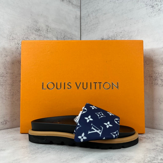 Louis Vuitton Slides "Blue-Black-White"