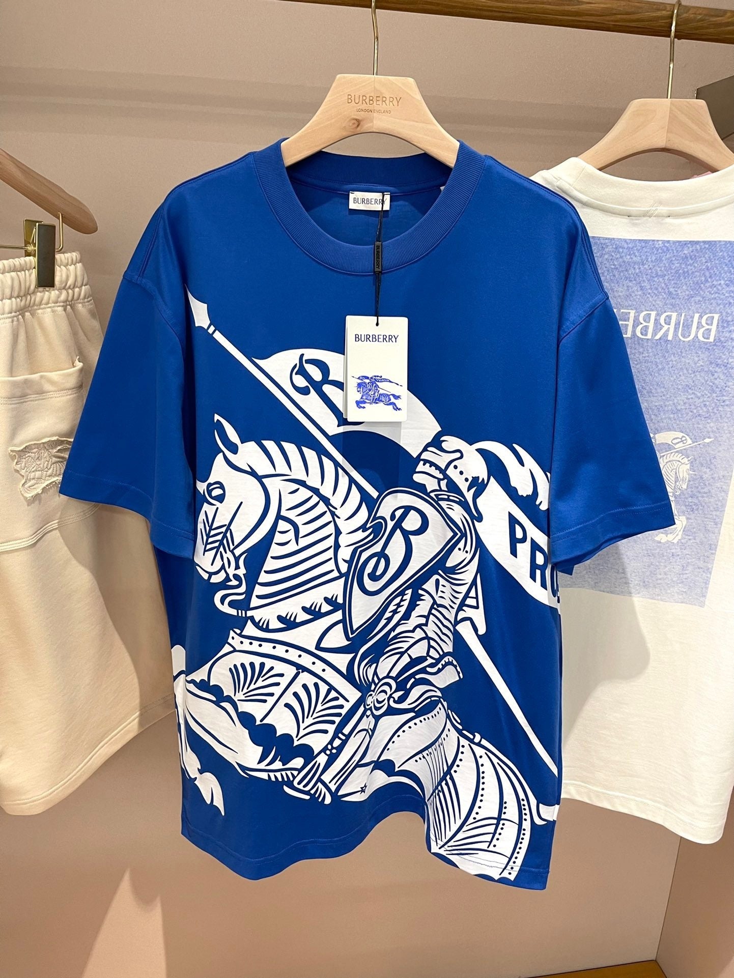 Burberry EKD Cotton T-Shirt "Blue"