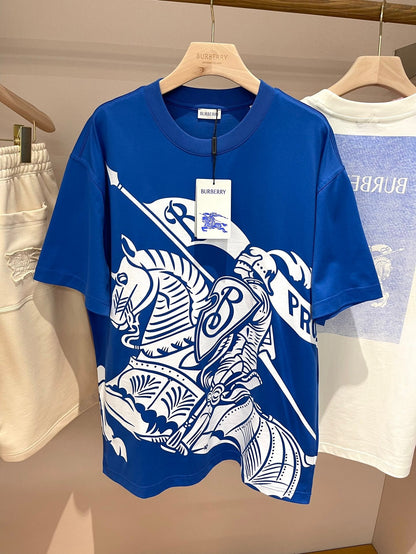 Burberry EKD Cotton T-Shirt "Blue"