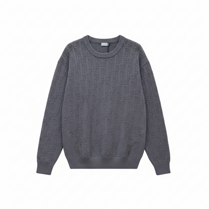 Dior Oblique Sweater "Gray Cotton Blend Jersey"
