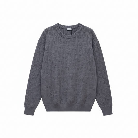 Dior Oblique Sweater "Gray Cotton Blend Jersey"