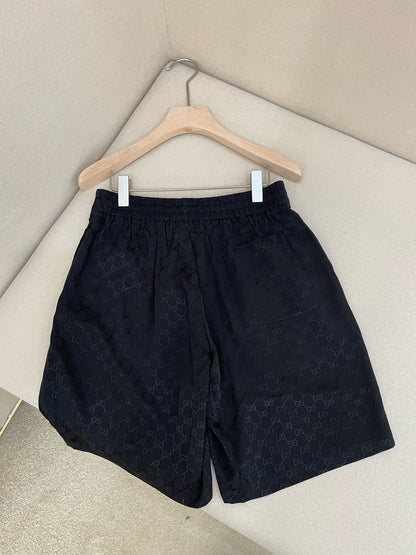 Gucci GG Canvas Linen Blend Shorts "Black"