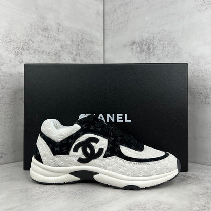 Chanel 22A "Grey-Black All Over Logo"