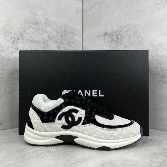 Chanel 22A "Grey-Black All Over Logo"