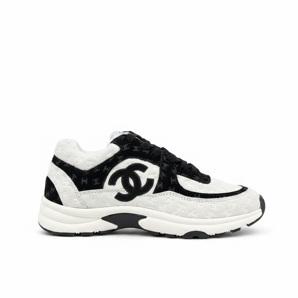 Chanel 22A "Grey-Black All Over Logo"