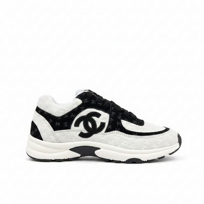 Chanel 22A "Grey-Black All Over Logo"