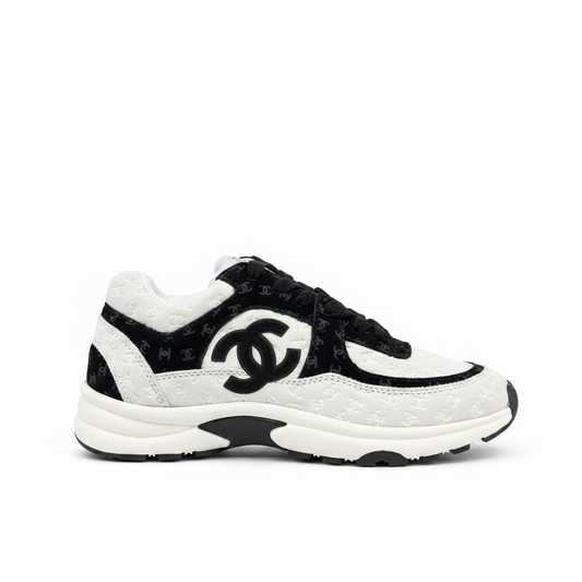 Chanel 22A "Grey-Black All Over Logo"