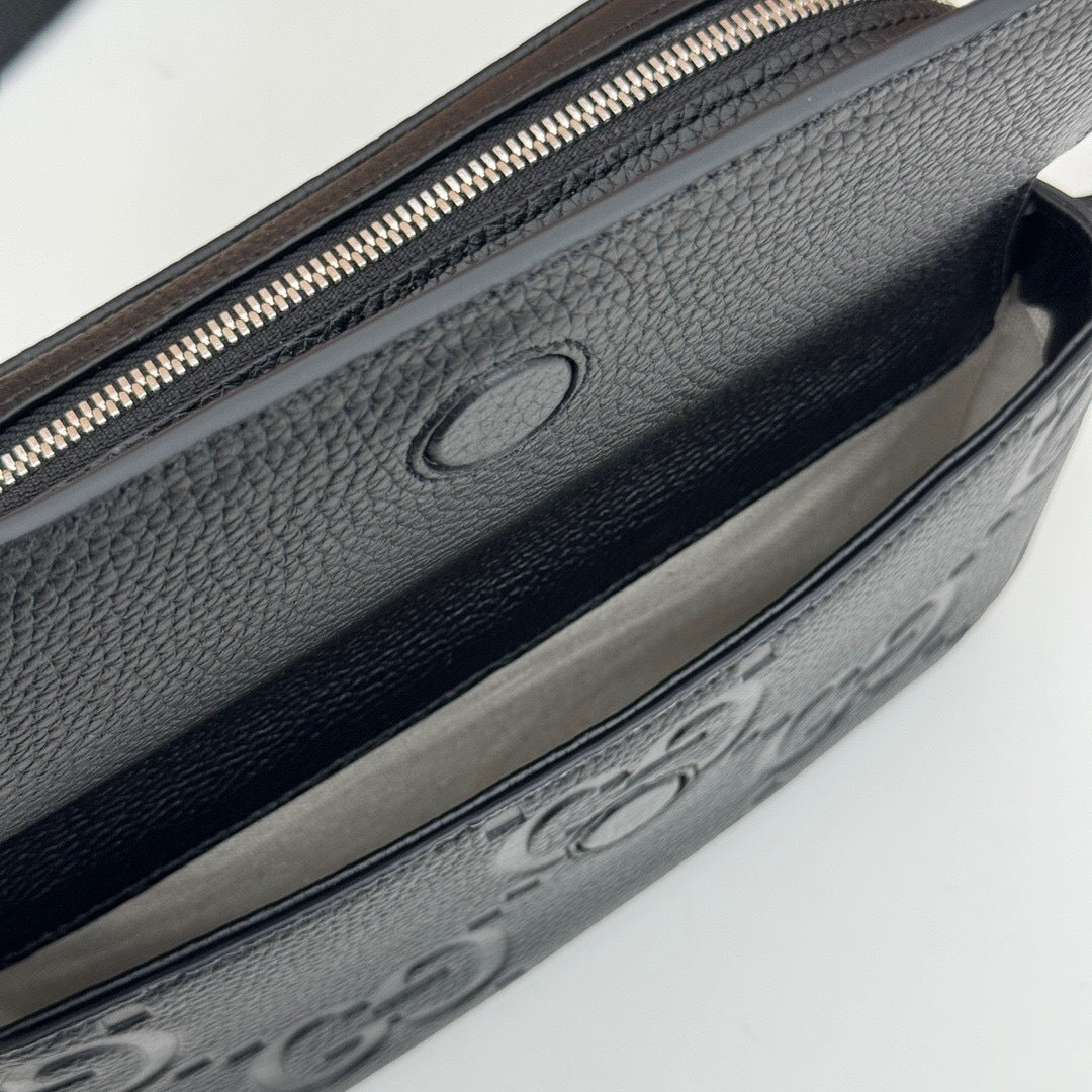 Gucci GG Jumbo Leather Crossbody Bag