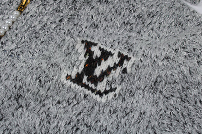 Louis Vuitton Zippered Knitted Blouson "Light Grey"
