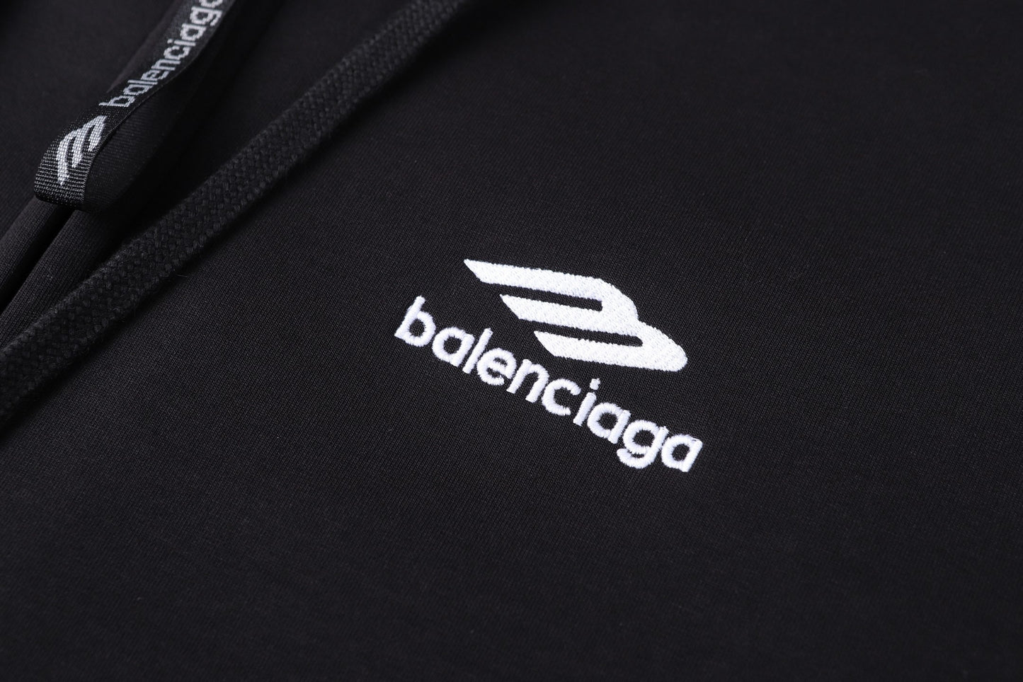 Balenciaga 3B Sports Icon Zip-up Hoodie "Black"