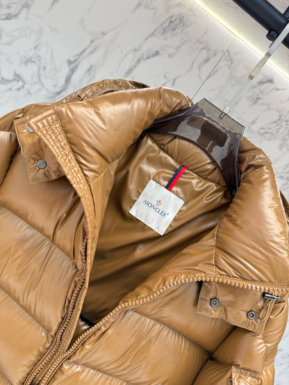 Moncler Maya Hooded Short Down Jacket "Beige"