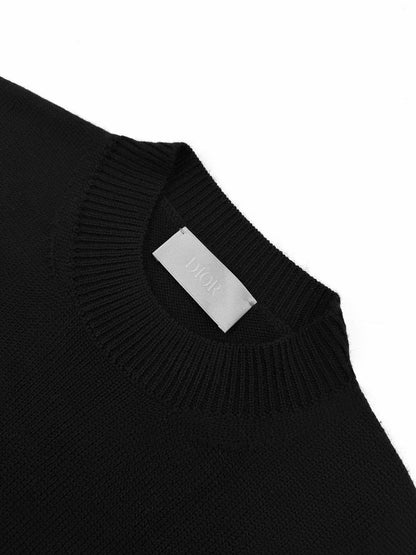 Dior Ribbon Sweater "Black Wool Jersey"
