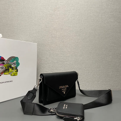 Prada Saffiano Leather Mini Envelope Bag