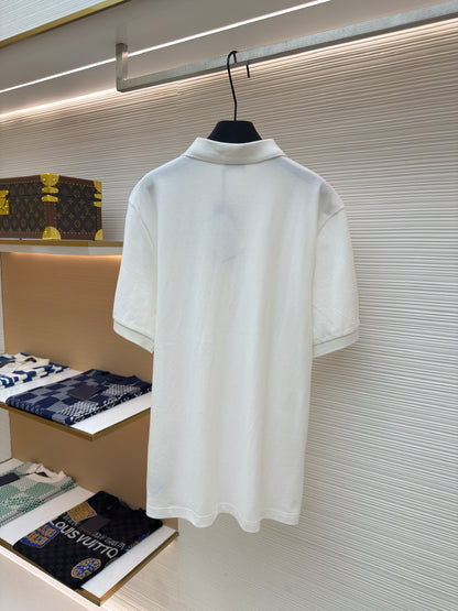 Dior CD Icon Polo Shirt "White Cotton Piqué"