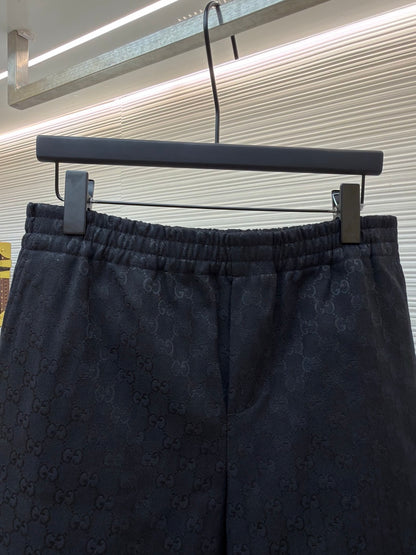 Gucci GG Canvas Linen Blend Shorts "Black"
