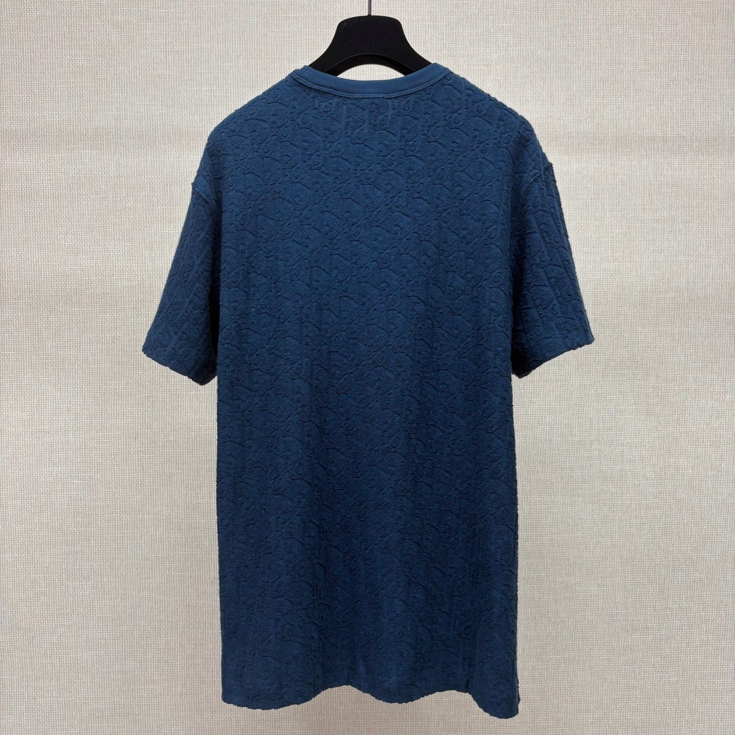 Dior Oblique T-Shirt "Navy Blue Terry Cotton Jacquard"