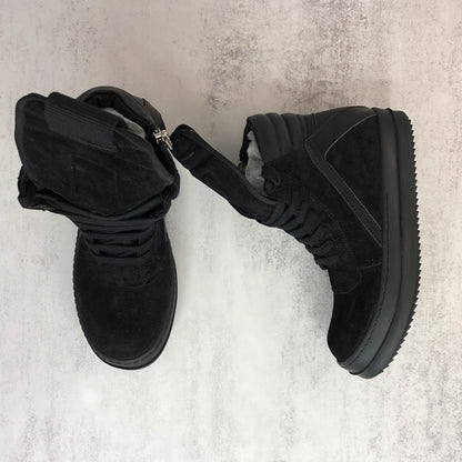 Rick Owens Geobasket "Black Suede"