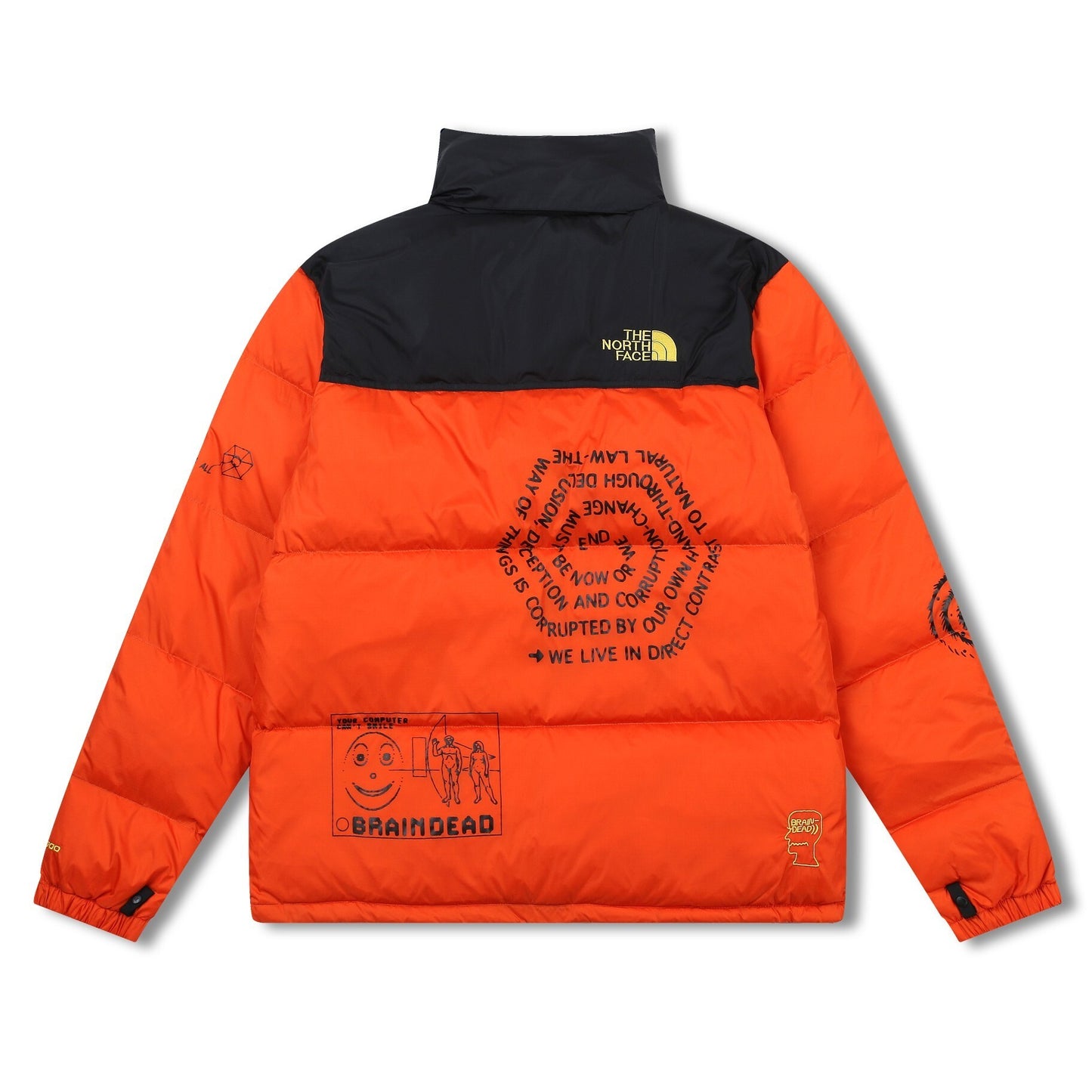 Brain Dead x The North Face Down Jacket "Orange-Black"